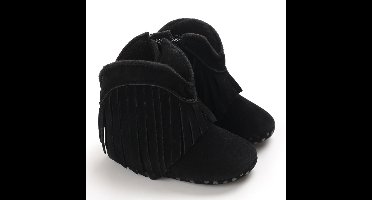 Mini Fashion™ - Stoere Look - Meiden Cowboy Laarzen Zwart - Touwtjes / 20 (12-18 maanden) | Educatief Speelgoed