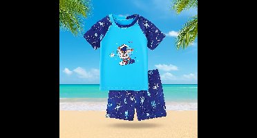 AquaFun– Ademend&Veilig– Kinder Zwemset met UPF-bescherming Zwemshirt&broek / 100 (3–4 jaar) / Astronaut | Educatief Speelgoed