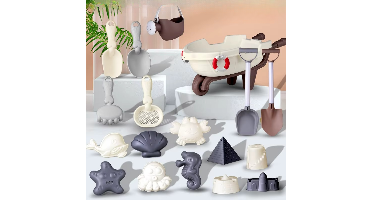 Beach Set™ - Stimuleer Creativiteit&Vaardigheden - Strandplezier Set voor Kinderen 18 stuks (incl. kruiwagen) | Educatief Speelgoed