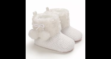Mini Fashion™ - Altijd Warme Voeten - Kinder Winterschoenen Wit - Balletjes / 18 (6-12 maanden) | Educatief Speelgoed