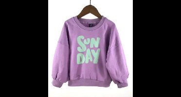 Mini Fashion™ - Leuke Printen - Trui Licht Paars / 130 (6 jaar) | Educatief Speelgoed
