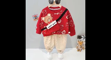Mini Fashion™ - Schattig & Comfortabel - Winterkleding Set Meisjes Rood / 100(3 jaar) | Educatief Speelgoed