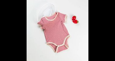 Mini Fashion™ - Leuke Kleurencombinaties - Baby Romper Roze / 60 (3-6 maanden) | Educatief Speelgoed