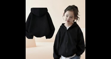YoungStyle– Trendy en praktisch – Hoodie voor kinderen Zwart / 120 (5–6 jaar) | Educatief Speelgoed