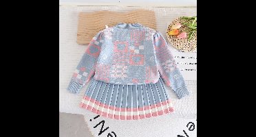 Mini Fashion™ - Zacht en Comfortabel - Sweater Set Blauw / 92 (2 jaar) | Educatief Speelgoed