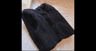 Mini Fashion™ - Pluche&Fijne Stof - Bodywarmer Zwart / 110 (3-4 jaar) | Educatief Speelgoed