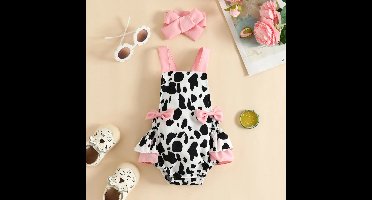 Mini Fashion™ - Koe of Aardbei - Meiden Rompertje Koe / 3-6 maanden | Educatief Speelgoed