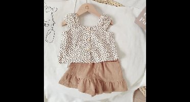 Mini Fashion™ -  Katoenen zomerset voor meisjes 92 (2 jaar) | Educatief Speelgoed
