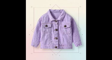 Candy Color Spijkerjas – Lichtgewicht Denim Jacket voor Kinderen Paars / 140 (6–7 jaar) | Educatief Speelgoed