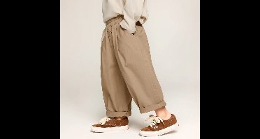 Mini Fashion™ - Trendy Design - Lange Wijde Broek Khaki / 130 (6 jaar) | Educatief Speelgoed