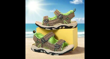 CoastWalk – Zacht & Antislip – Zomersandalen Groen / 33 (21 cm / 6–7 jaar) | Educatief Speelgoed