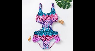 Mini Fashion™ - Sneldrogend Materiaal - Bikini Set Badpak - Paars / (9-10 jaar) | Educatief Speelgoed