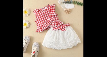 Mini Fashion™ - Top&Short Set Meiden Rood / 110 | Educatief Speelgoed