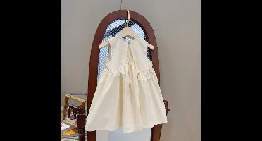 Mini Fashion™ - Stijlvol en Elegant - Meiden Jurk Beige / 100 (2-3 jaar) | Educatief Speelgoed