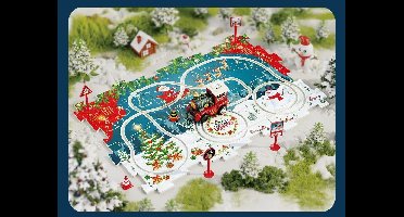 DIY Xmas Train Track™ - Bouw je eigen kerstwonderland - Kerst Trein puzzel 13 stukken | Educatief Speelgoed
