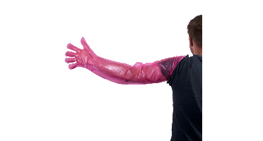 Wegwerphandschoenen Vet Roze