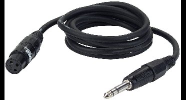 DAP Audio FL033 XLR female - jack stereo gebalanceerde audiosignaalkabel 3m