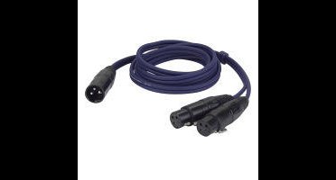 DAP Audio FL38150 1x XLR male - 2x XLR female verloopkabel van 1.5 meter