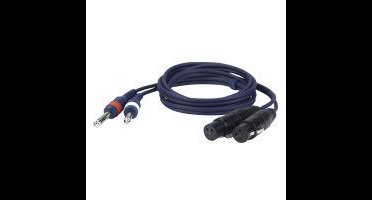 DAP Audio FL433 2x jack male - 2x XLR female ongebalanceerde verloopkabel
