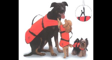 Plastimo Hondenzwemvest rood met grijplijn