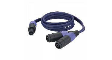 DAP Audio FS13150 1x speakon male - 2x speakon female verloopkabel