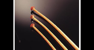 MW Vlaggenstok hout gebogen met knop 60 cm essen