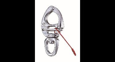 Wichard 2674 Snapsluiting quick release met wartelend oog 80 mm HR RVS