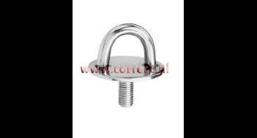 Marinetech Dekoog Rond 6mm / M8 met ronde grondplaat 40mm en draadeinde M8