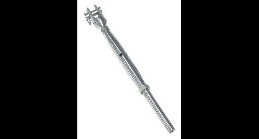 Marinetech Wantspanner M16 met Walsterminal en Gaffel, gedraaid, touw 8mm