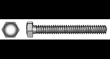 Marinetech Tapbout + Moer M8x80mm PK zaagsnede 2 stuks DIN933