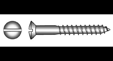 Marinetech 90095450 50 Houtschroef LK/Zaagsnede 5.0x50 (4stk) DIN95