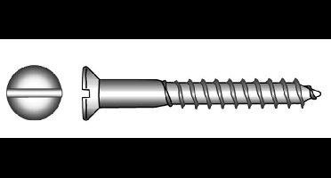 Marinetech 9009715  50 Houtschroef PK 5x50 (4stk) DIN97