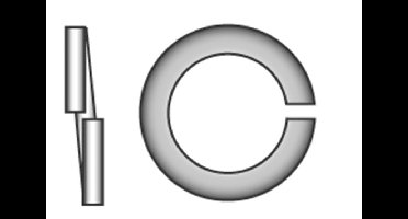 Marinetech 9012748 Veerring M8  (20stk) DIN127