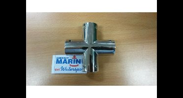 Marinetech 50.2.01.564 handrailing verbinder 4-weg 22mm