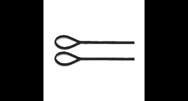 U-Rope Fenderlijn Deluxe 12 mm x 2.5 m met 10 cm oogsplits zwart (2 stuks)
