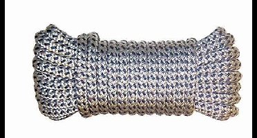 U-Rope Landvast Deluxe 16 mm x 15 m met 40 cm oogsplits wit/navy