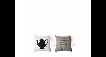 Riverdale Enjoy Teapot sierkussenhoes met binnenkussen