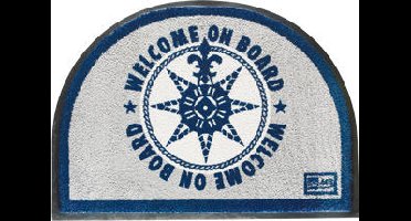 Marine Business Welcome On Board Scheepsmat nonslip blauw