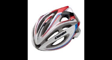 Carrera Cyclone racefiets helm wit/blauw/rood