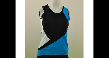 Bioracer GABI fietsshirt zonder mouwen zwart/blauw dames, M