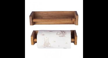 ARC Keukenrolhouder 33x9,5x9,5 cm teak