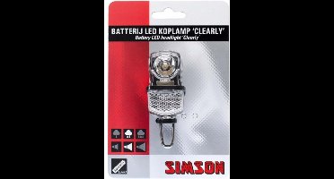 Simson Clearly LED voorvork koplamp op batterijen