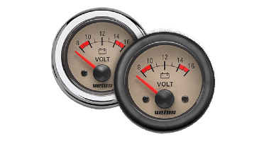 Vetus Voltmeter wit 12 Volt, inbouwmaat 52 mm