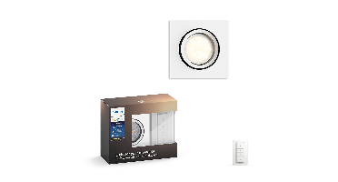 Philips MILLISKIN Hue inbouwspot vierkant inclusief dimswitch