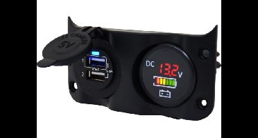 Talamex Wave add-on paneel dubbel USB&Volt/accu indicator