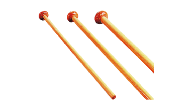 MW Vlaggenstok hout recht met knop 40 cm essen