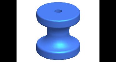 Talamex Boegrol 75 mm met doorsnee van 75 mm en asØ 16 mm