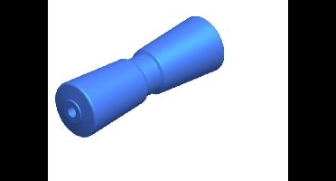 Talamex V-Kielrol 200 mm met doorsnee van 75 mm en asØ 16 mm