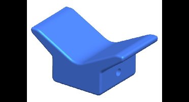 Talamex Boegstop 100x100x90 mm met breedte 165 mm en asØ 16 mm