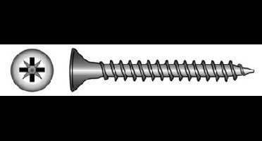 Marinetech Spaanplaatschroef 4,0x50 PZ2 (4stk)